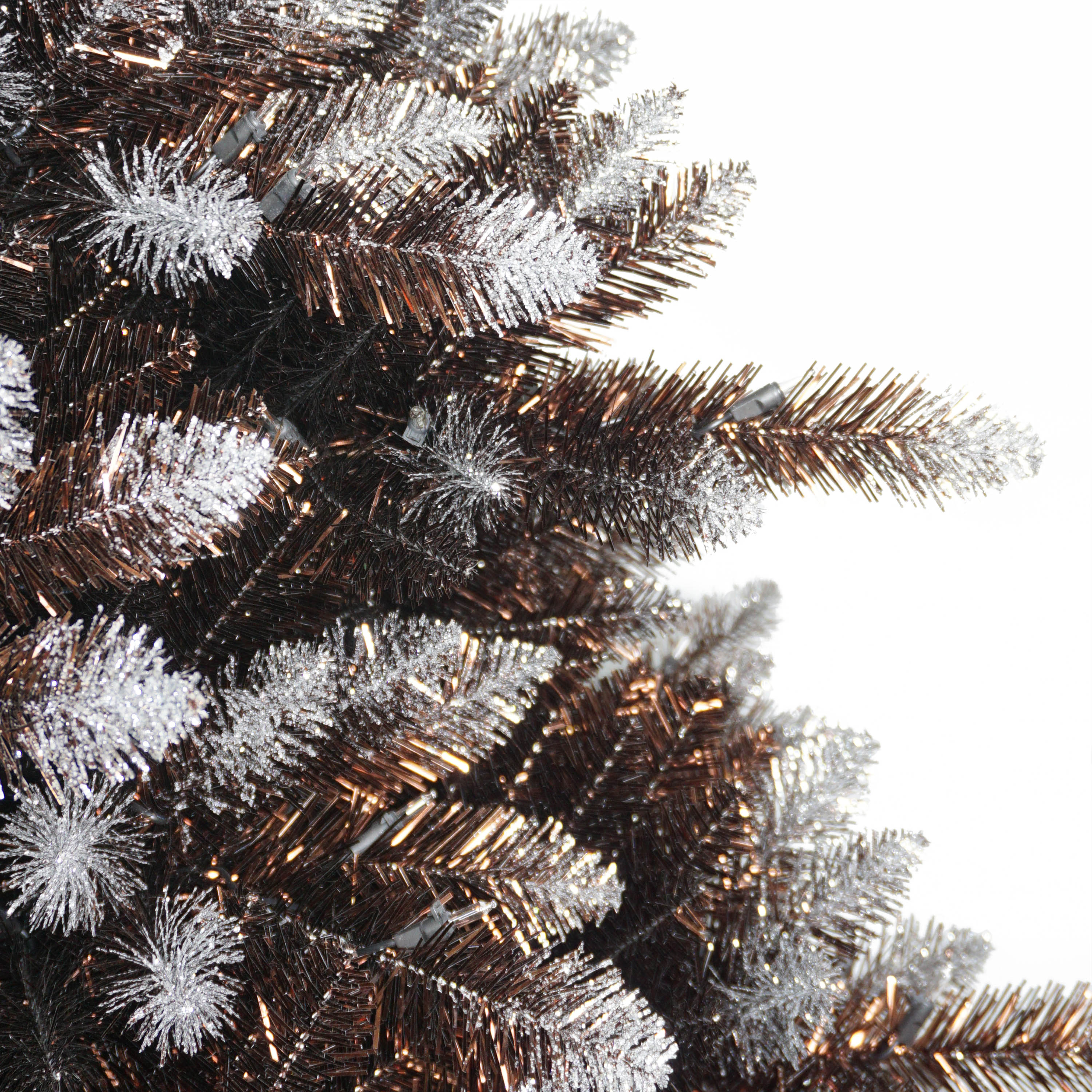Puleo 7.5' Pre-Lit Durham Deep Pewter Pine Christmas Tree